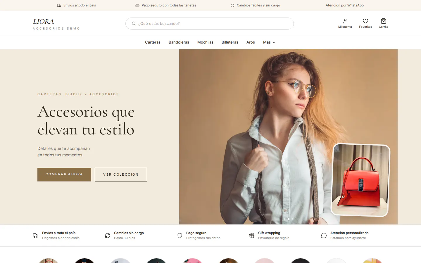 Template LIORA ACCESORIOS — Carteras & Accesorios
