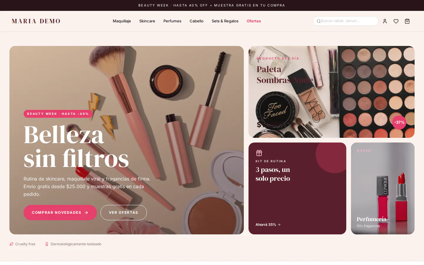 Template MARIA — Salud & Belleza