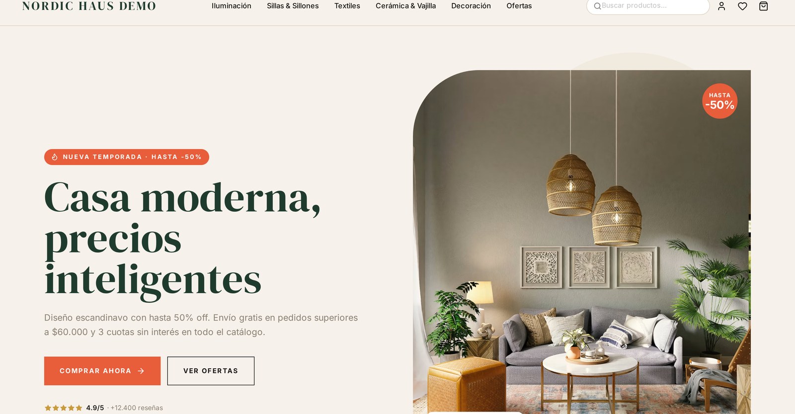 Template NORDIC HAUS — Home & Decor